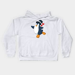 Penguin Groom Cylinder Wedding Kids Hoodie